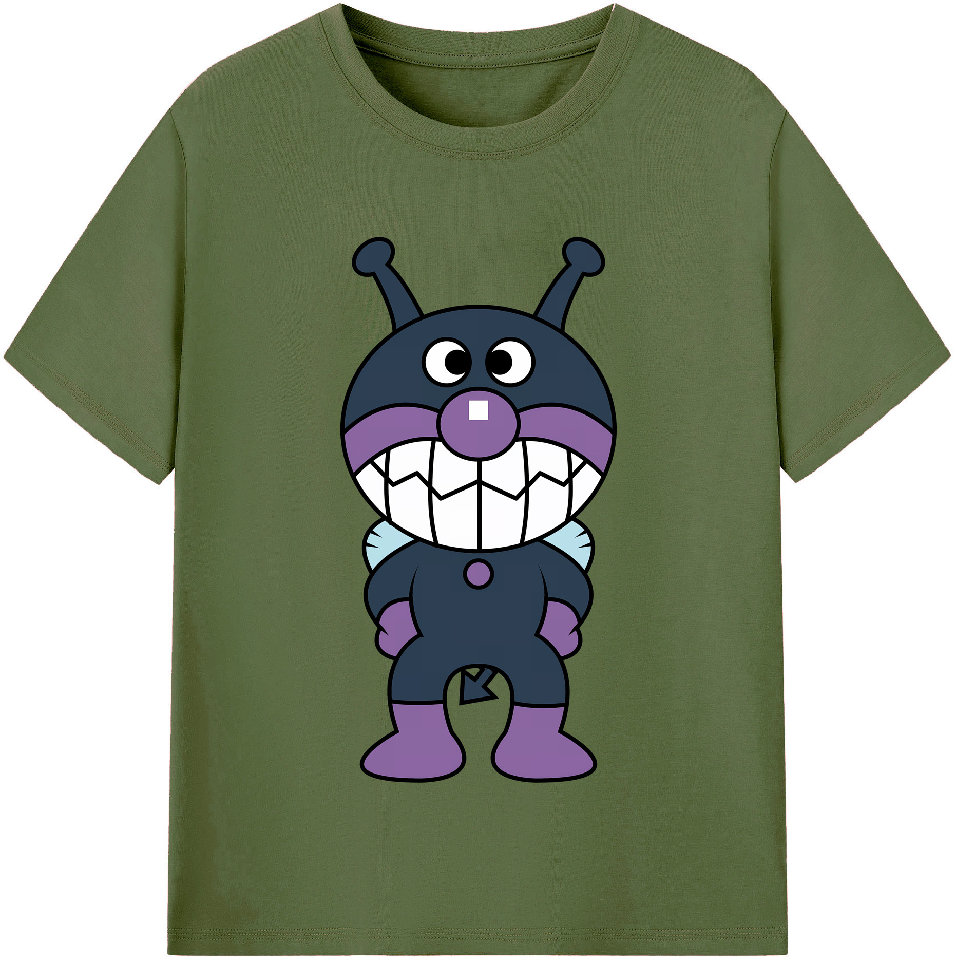 （画像用） アンパンマン Anpanman 綿100％半袖Tシャツ（フロントプリント）
